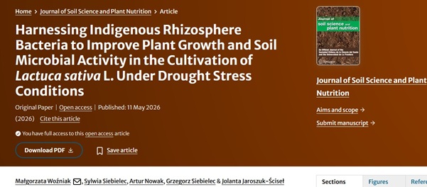 Nowa publikacja w Journal of Soil Science and Plant Nutrition