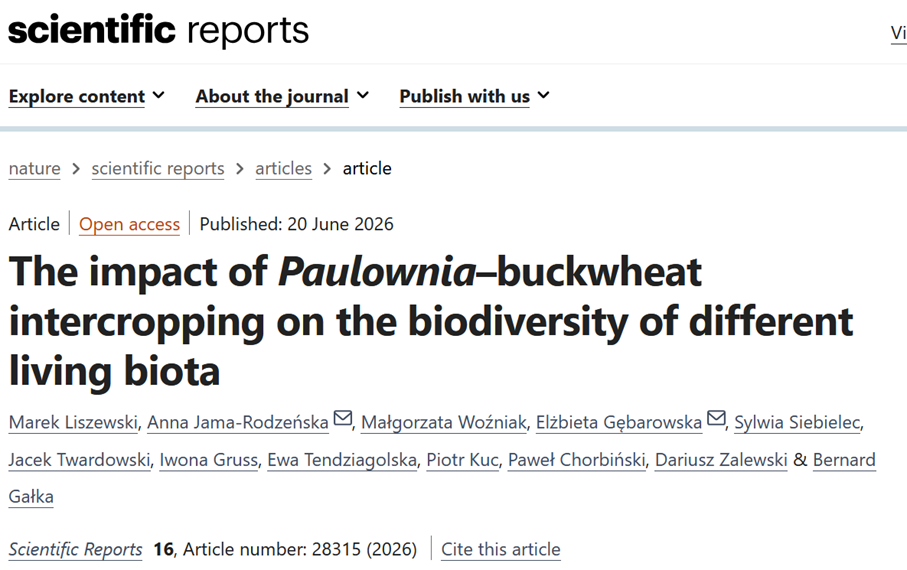 Nowa publikacja w Scientific Reports